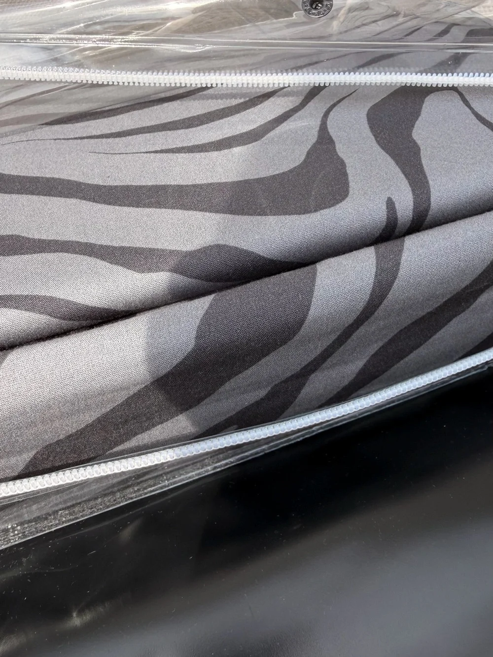 Roberto Cavalli Home Queen Sheet Set 4 Piece Black Gray Zebra 100% Cotton NEW